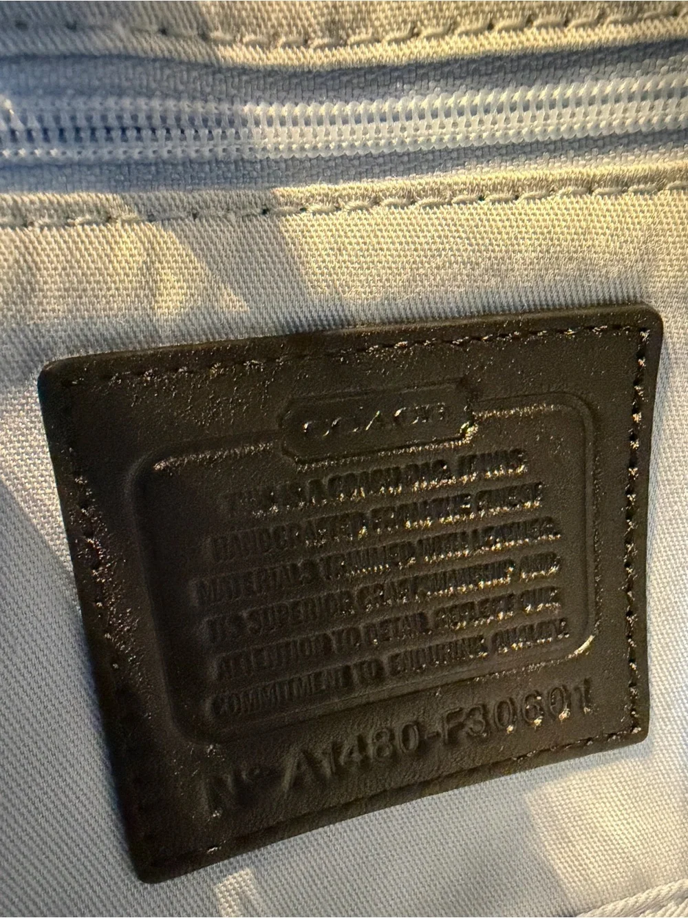 COACH HADLEY SIGNATURE FIELD BAG #F30601
